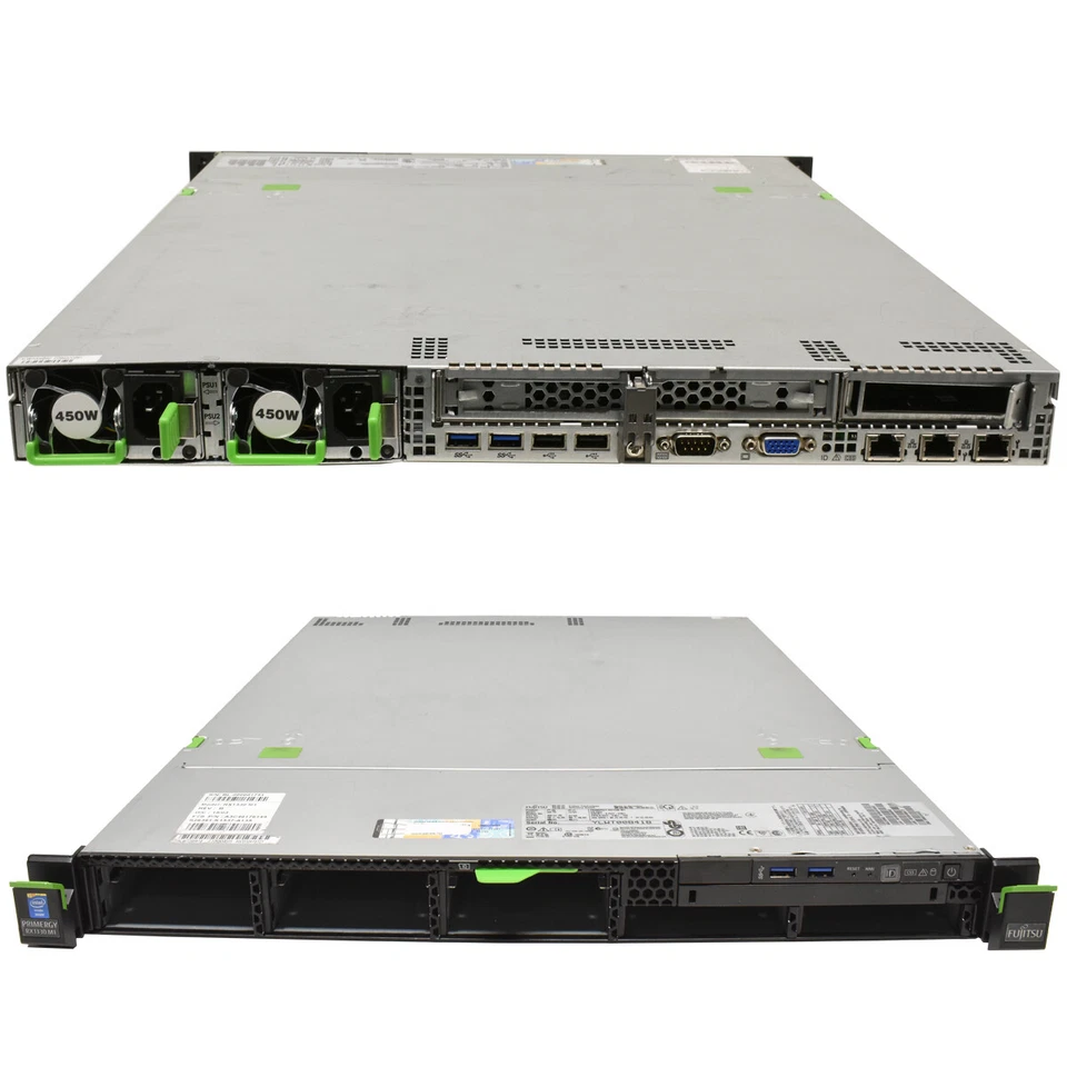 Fujitsu RX1330 M1 Server E3-1271 V3 4-Core 3.6GHz 8GB PC3 RAM 4x SFF 6G SAS RAID