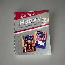 Abeka History 3 Curriculum/Lesson Plans Like New