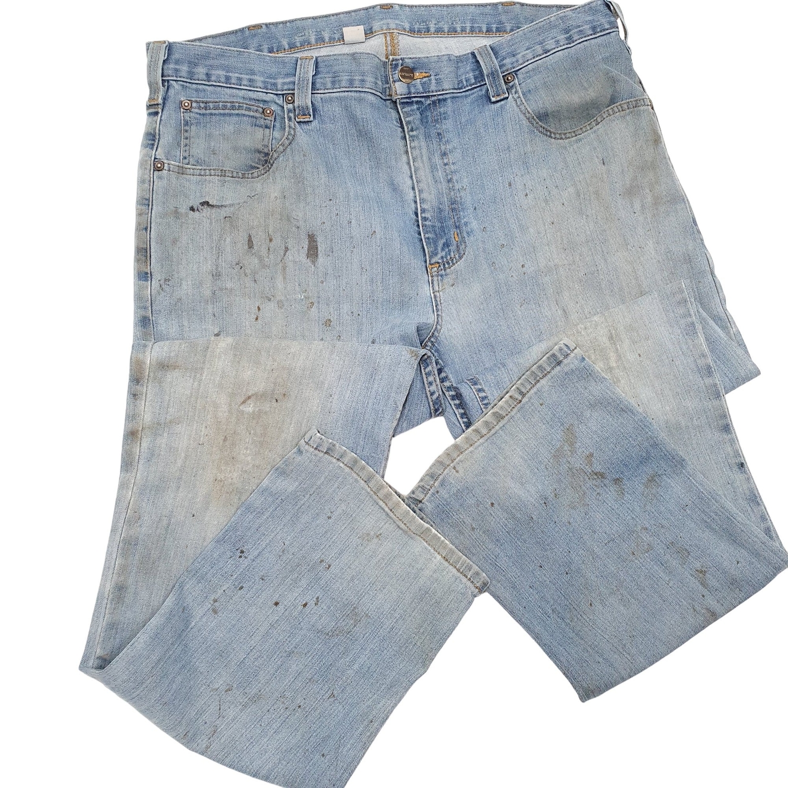 CARHARTT Casual Jeans Regular Fit Blue Denim Trousers Rugged Flex W36 L32 image 4
