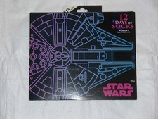Womens 12 Days of Socks Star Wars ship schematics Christmas Advent NIB