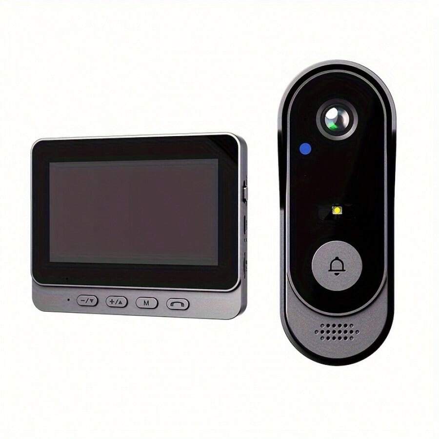 1 Set, Waterproof IP66 True Wireless Video Doorbell, 480P Camera Pixel, With 4.3