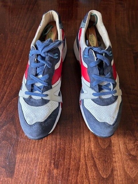 Diadora N9000 WHITE/TRUE NAVY Size US Made in Italy