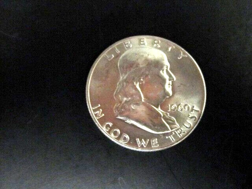 UNCIRCULATED1960D FRANKLIN HALF DOLLAR 90% SILVER US COIN