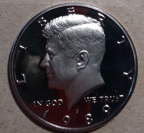 Photo of a 1989-S Kennedy Half Dollar Proof from an eBay listing that sold on Jun 9, 2024