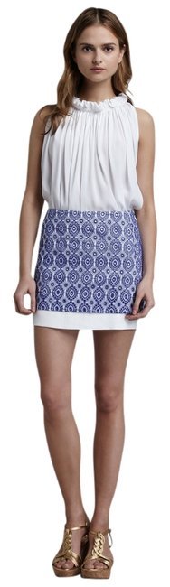 Jupe Mini En Cuir Et Dentelle Diane Von Furstenberg - Taille 8 - Noire - Neuf Avec étiquettes