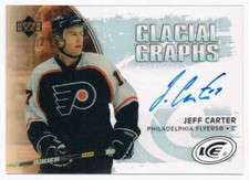 2005-06 ICE GLACIAL GRAPHS JEFF CARTER AUTO PHILADELPHIA FLYERS #GG-JC