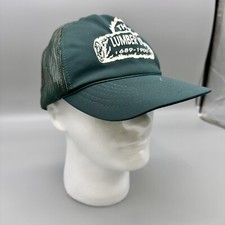 The Lumber Yard Adjustable Snapback Ball cap Hat - Vintage - Green / Teal