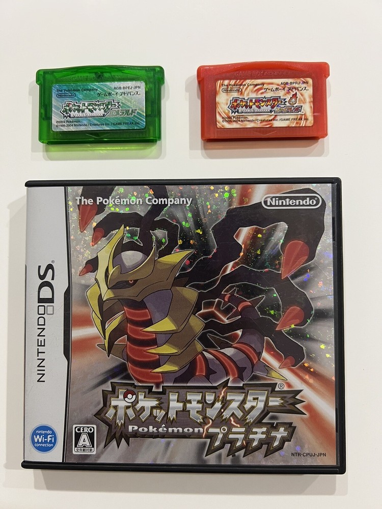 Pokemon Emerald Fire Red Platinum 3 set Nintendo GameboyAdvance DS NDS Japanese