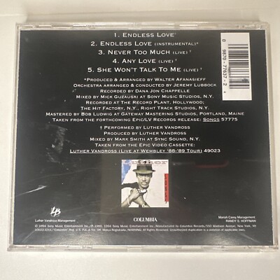 Mariah Carey & Luther Vandross Endless Love CD Rare | eBay