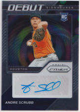 2021 Panini Prizm Debut Signatures #DS-AS Andre Scrubb RC Houston Astros