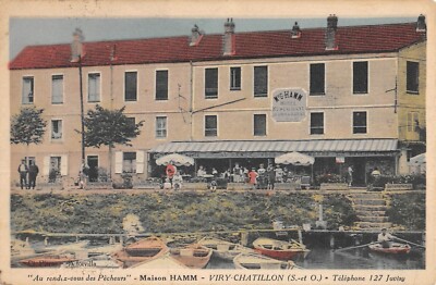 CPA 91 BOURAY / LA JUINE AU PONT DE COCHET / PECHE A LA LIGNE