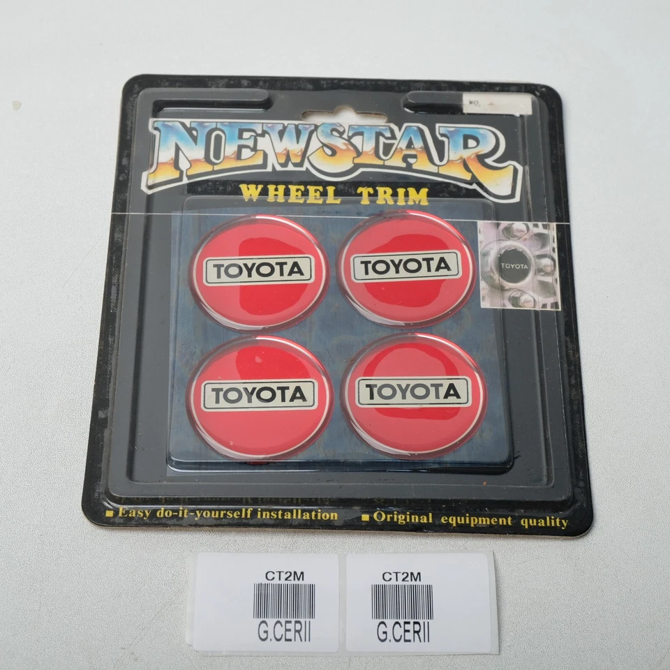 Tapa central de rueda automotriz vintage años 80' 90 emblema redondo adorno acento para Toyota Foto 3 de 4