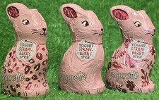 (77,33€/kg) 3x Yogurette Osterhase Hohlfigur Schokolade Strawberry 75g Versand0€