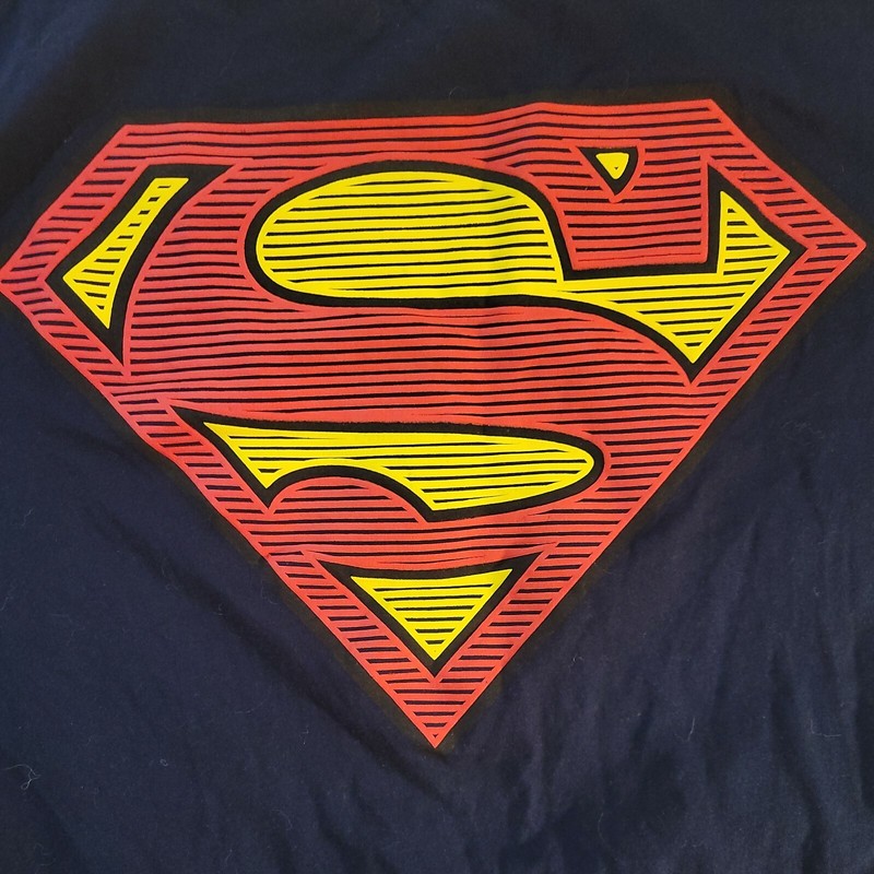 superman DC Comic t-shirt xl 100% cotton Dark Blue 