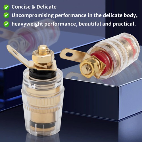 2/4/8PCS Binding Post Banana Plug Brass Socket Speaker Terminal for Amplifier - Picture 3 of 18