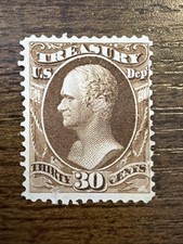 US Stamp Scott # O81 Unused NG 30c Treasury Dept. Alexander Hamilton
