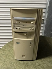 Vintage Beige Desktop PC Tower – Memorex / TDK Drives – Untested – Retro 
