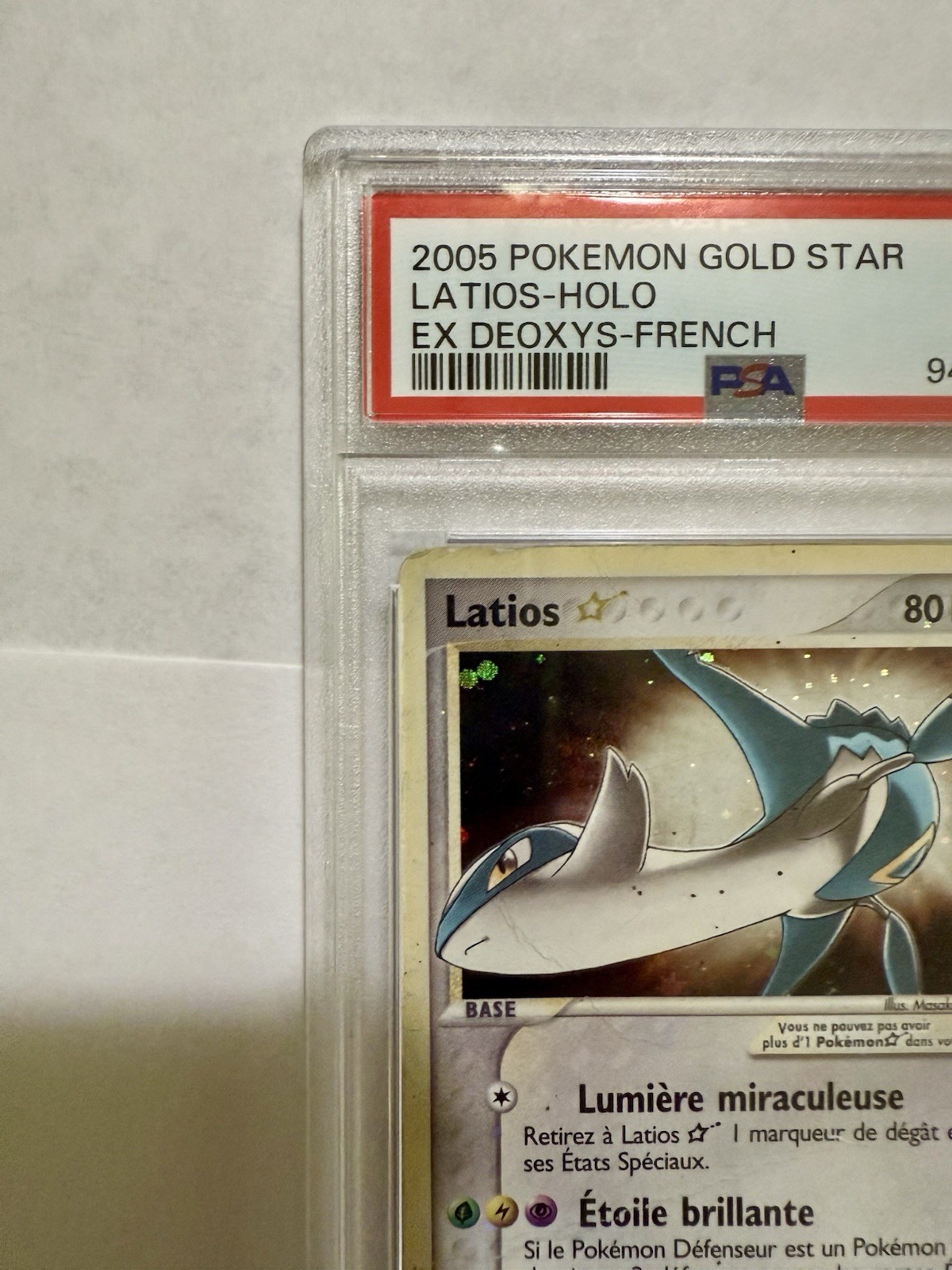 POP 2 Pokemon French Latios Gold Star 106/107 Ex Deoxys PSA 1 Pr Low Pop RARE view 6