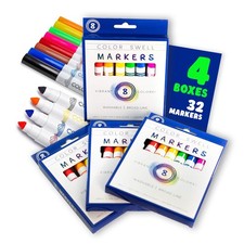 Washable Markers Bulk 4 Pack of 8 Vibrant Colors Each for , Adults, Teachers,...