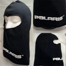 Vtg Polaris Balaclava Snowmobile Company Logo Winter Face Cover Mask Hat Cap