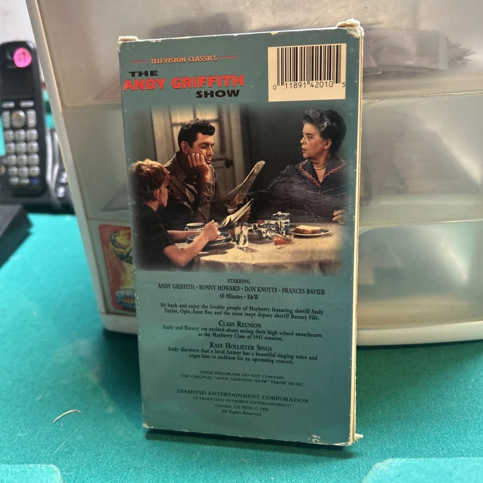 The Andy Griffith Show 5 VCR VHS Tape Box Set Vintage TV Television Classics - Image 3 of 3