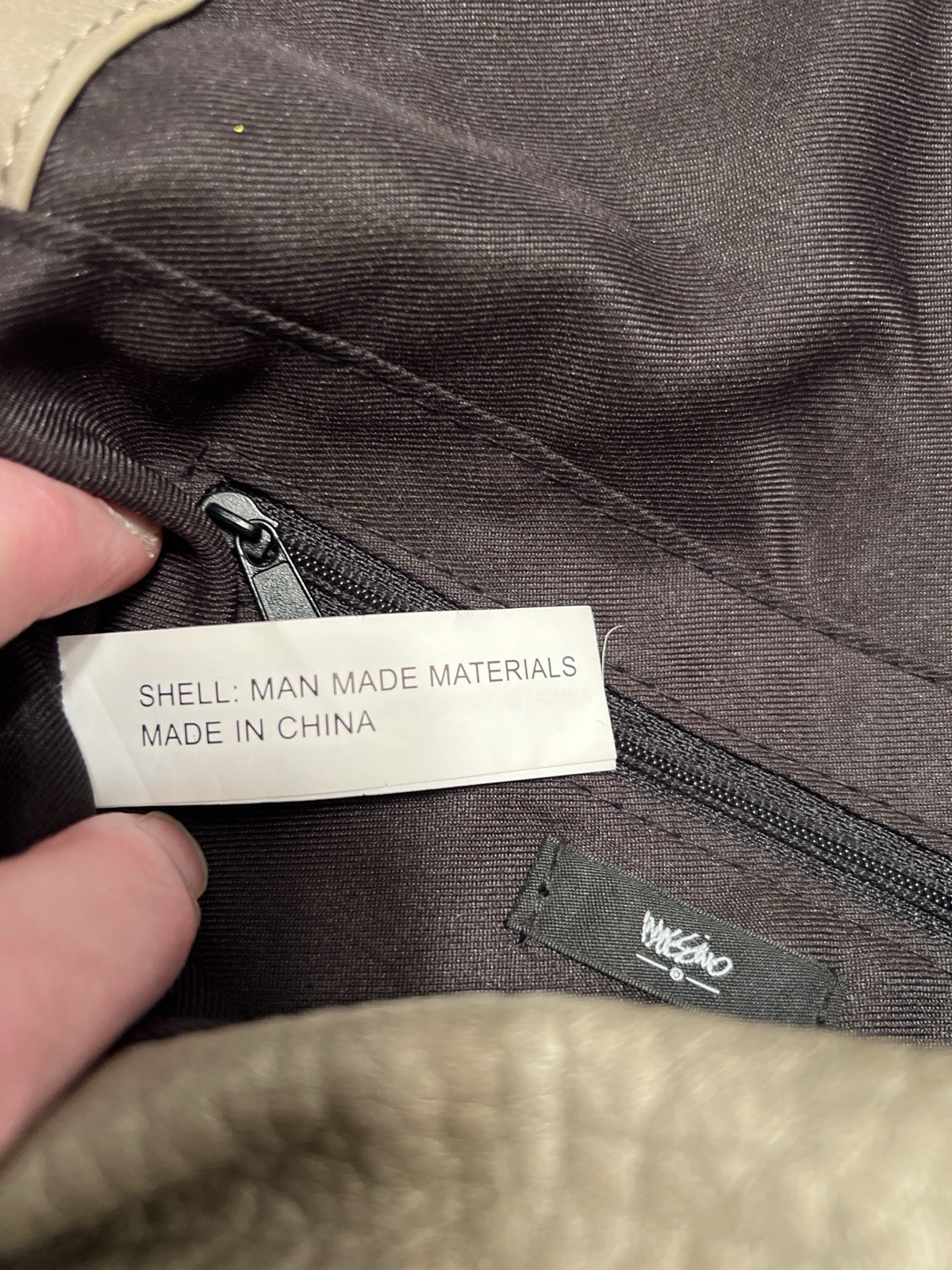 Mossimo Toupe Faux Leather Crossbody Bag Fold-over Flap With Studded Pulls NWOT