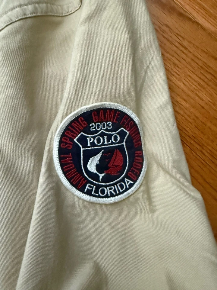 Polo Ralph Lauren 2003 Sportsman Shark Ocean Camp Shirt Double Sided, Size XXL - Image 3 of 4