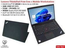 Lenovo ThinkPad P14s | i7-10510U | 32GB RAM | 1TB NVMe| NVIDIA Quadro P520