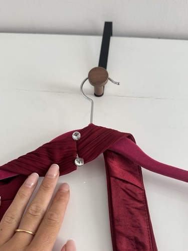 Ever Pretty BNWT burgundy halterneck evening dress UK 14 - Picture 8 of 21
