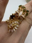 Vintage  Ring Lot 4 pc  Size 5.5 - 7  Costume Jewelry Mix Vintage to Modern