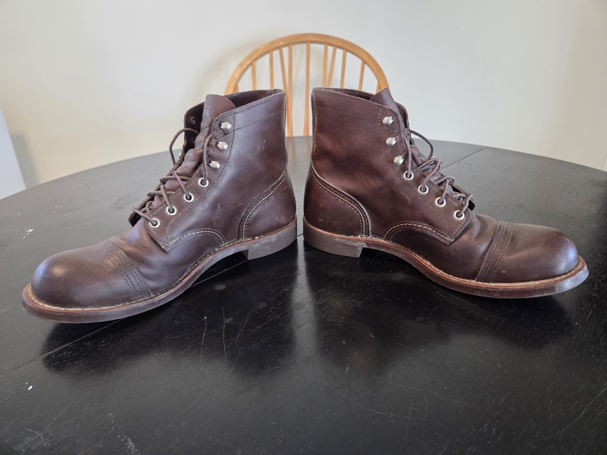 Red Wing 08111 Iron Ranger, Amber Harness Leather Cap Toe Boots
