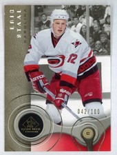 2005-06 SP Game Used Eric Staal /100 GOLD Carolina Hurricanes 05-06