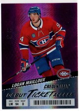 Logan Mailloux Credentials 2024-25 Debut Ticket Access Pink 37/50 #142