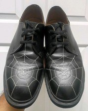 SS22 Supreme x Dr. Martens 1461 Black 3-Eye Spiderweb Shoes Size 12 