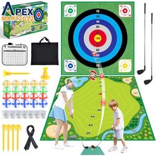 Golf Chipping Game Set Practice Mat Set for Kids Adults Outdoor Indoor Backyard