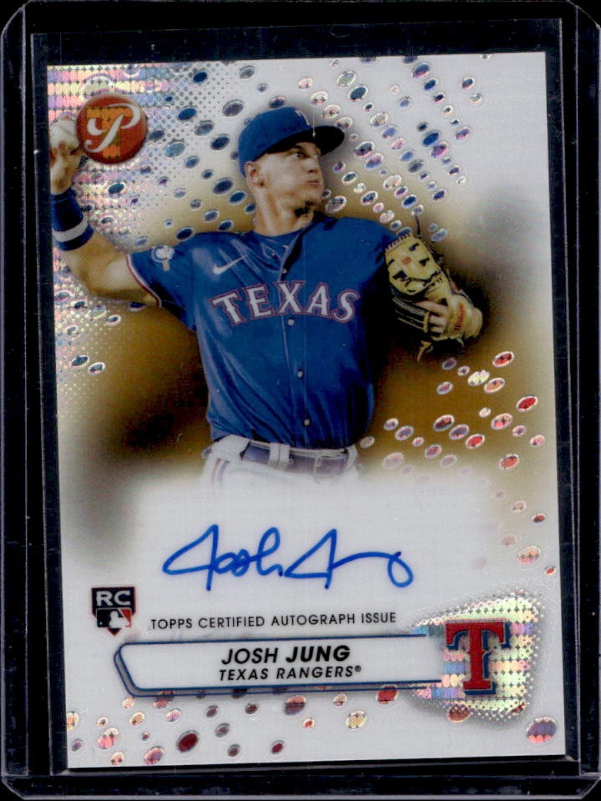 2023 Topps Pristine Josh Jung Auto RC Gold Refractor Rookie #/50 Rangers