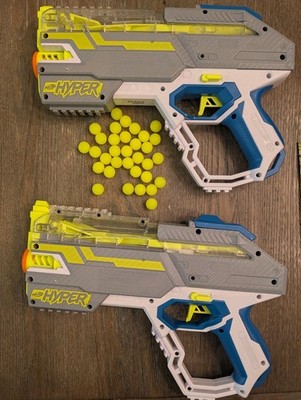 NERF Hyper Rush-40 Pump-Action Blaster With Eyewear Protection Hopper Feed (TWO)
