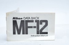 Nikon Data Back MF-12 Manual English