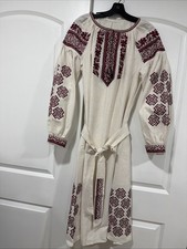 Vyshyvanka Dress Ukrainian Embroidered dress Size 48 Medium