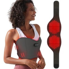 Red Light Therapy Device for Chest 130 LEDs 660nm, Vibration Massage, 3 Heat L