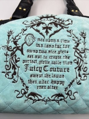 Vintage Y2K Juicy Couture “Once Upon A Time” Quilted Turquoise