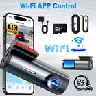 4K UHD Mini Front Hidden Dash Cam Car Camera 140° FOV Wifi GPS with Hardwire Kit