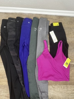 8 Piece Women Activewear Lot XS S Gymshark Athleta All in Motion Leggings