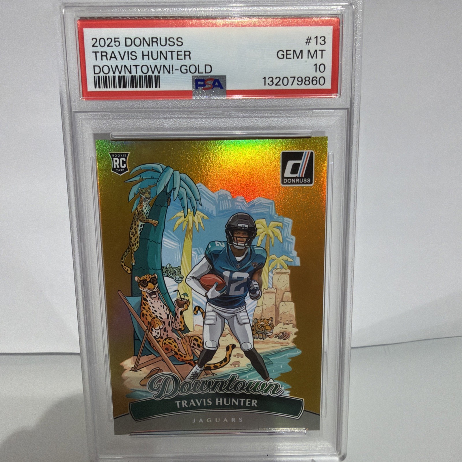 Travis Hunter Panini Donruss Optic Downtown #13 Gold