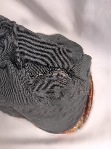 Vtg 60s 70s Turban Hat Red Paisley Metallic Mid Century - Picture 14 of 16