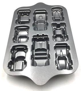 Nordic Ware VTG Cars & Trucks Cupcake Muffin Baking Pan 5 Cups USA New No Box