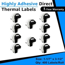 DK-1201 DK1201 Thermal Direct Labels 1.1" x 3.5"Compatible with Brother QL-500
