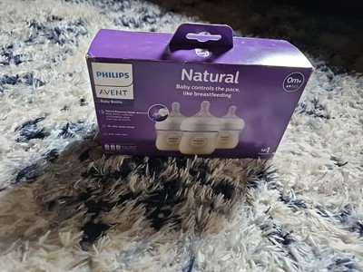 Avent Philips 3pk Natural Baby Bottle With Natural Response Nipple - Clear - 4oz