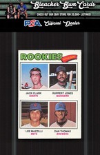 1977 Topps 488 Outfielders RC Jack Clark Lee Mazzilli Rookie Creased