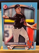 Antonio Jimenez - Mets: 2025 1st Bowman Draft Sky Blue Border 135/499 BD-56